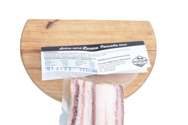 Pancetta Tesa Lucana di Suino Nero