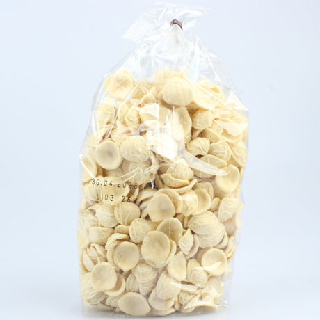 Orecchiette prodotto artigianale Lucano del Pastificio Lucanalla a Chiaromonte prodotto con grano italiano